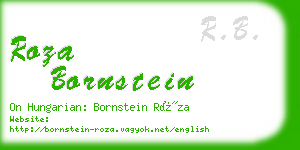 roza bornstein business card